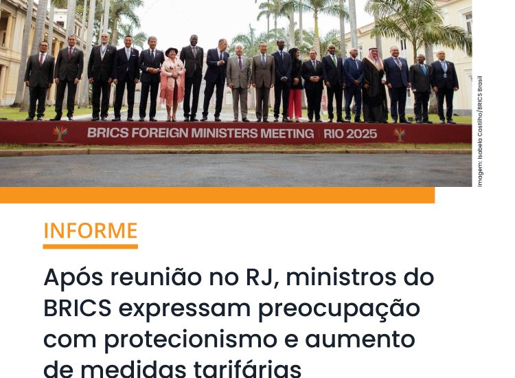 Após reunião no RJ, ministros do BRICS expressam preocupação com protecionismo e aumento de medidas tarifárias